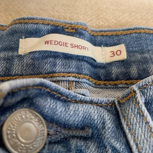 90s Levis Wedgie Shorts Women's Sz 30 Button Fly Soft Grunge Retro Indie Slease - Picture 11 of 11